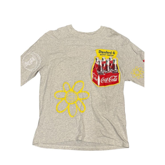 Pacsun Mens Coca-Cola Collab Heather Grey Longsleeve T-Shirt Graphic Print Sz M - Picture 3 of 7